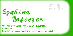 szabina noficzer business card